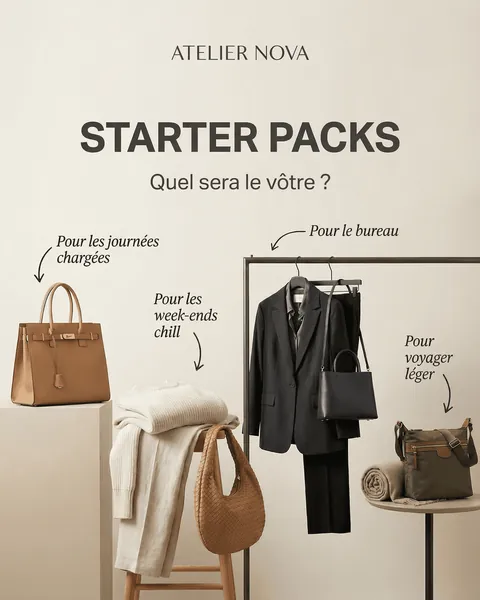 Publicité Meta Ads Atelier Nova : « Starter packs, quel sera le vôtre ? »