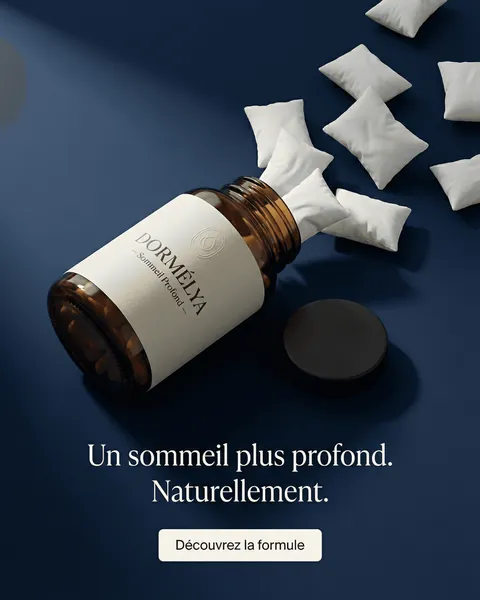 Publicité Meta Ads Dormélya : « Un sommeil plus profond. Naturellement. »