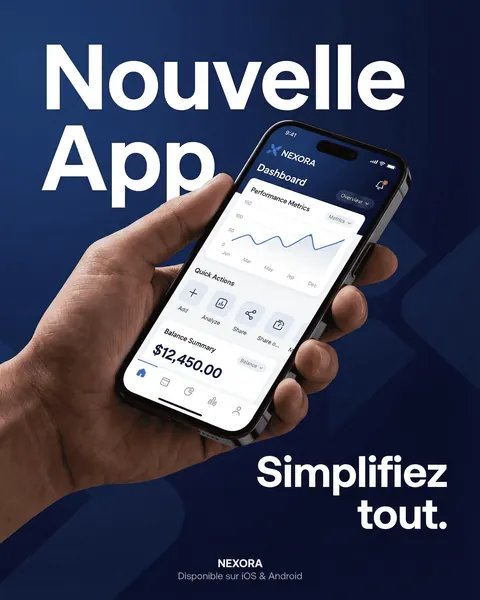 Publicité Meta Ads Nexora : « Nouvelle app, simplifiez tout »